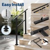 image:imageVIVOHOME Adjustable Outdoor Handrails  Durable Galvanized Steel Hand Rail Black Oval Design for Porch Deck amp Stairs 2Pack for 4 Steps3 Steps
