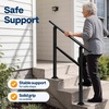 image:imageVIVOHOME Adjustable Outdoor Handrails  Durable Galvanized Steel Hand Rail Black Oval Design for Porch Deck amp Stairs 2Pack for 4 Steps3 Steps