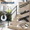 image:imageVIVOHOME Adjustable Outdoor Handrails  Durable Galvanized Steel Hand Rail Black Oval Design for Porch Deck amp Stairs 2Pack for 4 Steps6 Steps