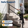 image:imageVIVOHOME Adjustable Outdoor Handrails  Durable Galvanized Steel Hand Rail Black Oval Design for Porch Deck amp Stairs 2Pack for 4 Steps6 Steps