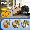 image:imageVIVOHOME Adjustable Outdoor Handrails  Durable Galvanized Steel Hand Rail Black Oval Design for Porch Deck amp Stairs 2Pack for 4 Steps6 Steps