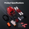 image:imageVIVOHOME 3in1 Electric Hoist Winch 1540lbs 110V Portable Power Winch Crane with Wire and Wireless Remote Control 40ft Lifting Height for Towing Overload Protection for Garage Factory WarehouseScarlet