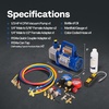 image:imageVIVOHOME Upgraded 4CFM 13 HP 1Stage HVAC Vacuum Pump and 4 Way AC Manifold Gauge Set with Leak Detector 5ft Hoses for R134a R12 R22 R502 R410a Mini Split amp Car Air Conditioner Maintenanceblue