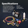 image:imageVIVOHOME Upgraded 4CFM 13 HP 1Stage HVAC Vacuum Pump and 4 Way AC Manifold Gauge Set with Leak Detector 5ft Hoses for R134a R12 R22 R502 R410a Mini Split amp Car Air Conditioner Maintenanceblack