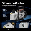 image:imageVIVOHOME Upgraded 4CFM 13 HP 1Stage HVAC Vacuum Pump and 4 Way AC Manifold Gauge Set with Leak Detector 5ft Hoses for R134a R12 R22 R502 R410a Mini Split amp Car Air Conditioner Maintenanceblack