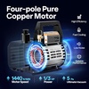 image:imageVIVOHOME Upgraded 4CFM 13 HP 1Stage HVAC Vacuum Pump and 4 Way AC Manifold Gauge Set with Leak Detector 5ft Hoses for R134a R12 R22 R502 R410a Mini Split amp Car Air Conditioner Maintenanceblack