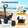 image:imageVIVOHOME 660lbs Wheelbarrow Dump Garden Cart with 2in1 Convertible Handle  Attach to ATV or Tractor 10 All Terrain Wheels Heavy Duty Utility Trailer for YardGreen