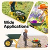image:imageVIVOHOME Kids Wheelbarrow Children Garden cart with Toddler Gardening Tool Set Child Wheel Barrel Outdoor Indoor Toys Gift RedGreen