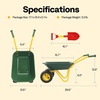 image:imageVIVOHOME Kids Wheelbarrow Children Garden cart with Toddler Gardening Tool Set Child Wheel Barrel Outdoor Indoor Toys Gift RedGreen