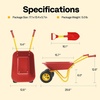 image:imageVIVOHOME Kids Wheelbarrow Children Garden cart with Toddler Gardening Tool Set Child Wheel Barrel Outdoor Indoor Toys Gift RedRed
