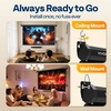 image:imageVIVOHOME 72 Inch 169 Motorized Projector Screen White  Electric Projection Screen with Remote Control Automatic Pull Down Movie Screen for Ceiling and Wall Mount ALR RetractableBlack