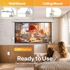 image:imageVIVOHOME 72 Inch 169 Motorized Projector Screen White  Electric Projection Screen with Remote Control Automatic Pull Down Movie Screen for Ceiling and Wall Mount ALR RetractableWhite