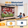 image:imageVIVOHOME 72 Inch 169 Motorized Projector Screen White  Electric Projection Screen with Remote Control Automatic Pull Down Movie Screen for Ceiling and Wall Mount ALR RetractableBlack