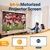 image:imageVIVOHOME 72 Inch 169 Motorized Projector Screen White  Electric Projection Screen with Remote Control Automatic Pull Down Movie Screen for Ceiling and Wall Mount ALR RetractableWhite