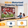 image:imageVIVOHOME 72 Inch 169 Motorized Projector Screen White  Electric Projection Screen with Remote Control Automatic Pull Down Movie Screen for Ceiling and Wall Mount ALR RetractableWhite