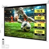 image:imageVIVOHOME 72 Inch 169 Motorized Projector Screen White  Electric Projection Screen with Remote Control Automatic Pull Down Movie Screen for Ceiling and Wall Mount ALR RetractableWhite