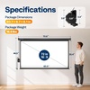 image:imageVIVOHOME 72 Inch 169 Motorized Projector Screen White  Electric Projection Screen with Remote Control Automatic Pull Down Movie Screen for Ceiling and Wall Mount ALR RetractableBlack