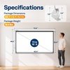 image:imageVIVOHOME 72 Inch 169 Motorized Projector Screen White  Electric Projection Screen with Remote Control Automatic Pull Down Movie Screen for Ceiling and Wall Mount ALR RetractableWhite