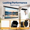 image:imageVIVOHOME 72 Inch 169 Motorized Projector Screen White  Electric Projection Screen with Remote Control Automatic Pull Down Movie Screen for Ceiling and Wall Mount ALR RetractableBlack