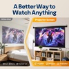 image:imageVIVOHOME 72 Inch 169 Motorized Projector Screen White  Electric Projection Screen with Remote Control Automatic Pull Down Movie Screen for Ceiling and Wall Mount ALR RetractableBlack
