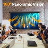 image:imageVIVOHOME 72 Inch 169 Motorized Projector Screen White  Electric Projection Screen with Remote Control Automatic Pull Down Movie Screen for Ceiling and Wall Mount ALR RetractableBlack