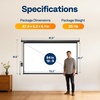 image:imageVIVOHOME 72 Inch 169 Motorized Projector Screen White  Electric Projection Screen with Remote Control Automatic Pull Down Movie Screen for Ceiling and Wall Mount ALR RetractableBlack
