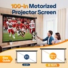 image:imageVIVOHOME 72 Inch 169 Motorized Projector Screen White  Electric Projection Screen with Remote Control Automatic Pull Down Movie Screen for Ceiling and Wall Mount ALR RetractableBlack