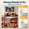 image:imageVIVOHOME 72 Inch 169 Motorized Projector Screen White  Electric Projection Screen with Remote Control Automatic Pull Down Movie Screen for Ceiling and Wall Mount ALR RetractableWhite