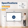 image:imageVIVOHOME 72 Inch 169 Pull Down Projector Screen White  Manual Retractable 4K Projection Screen for Home Theater Roll Up ALR Movie Screen for Ceiling and Wall MountWhite