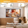 image:imageVIVOHOME 72 Inch 169 Pull Down Projector Screen White  Manual Retractable 4K Projection Screen for Home Theater Roll Up ALR Movie Screen for Ceiling and Wall MountWhite