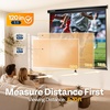 image:imageVIVOHOME 72 Inch 169 Pull Down Projector Screen White  Manual Retractable 4K Projection Screen for Home Theater Roll Up ALR Movie Screen for Ceiling and Wall MountBlack