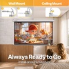 image:imageVIVOHOME 72 Inch 169 Pull Down Projector Screen White  Manual Retractable 4K Projection Screen for Home Theater Roll Up ALR Movie Screen for Ceiling and Wall MountWhite