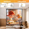 image:imageVIVOHOME 72 Inch 169 Pull Down Projector Screen White  Manual Retractable 4K Projection Screen for Home Theater Roll Up ALR Movie Screen for Ceiling and Wall MountWhite