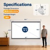 image:imageVIVOHOME 72 Inch 169 Pull Down Projector Screen White  Manual Retractable 4K Projection Screen for Home Theater Roll Up ALR Movie Screen for Ceiling and Wall MountWhite