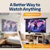 image:imageVIVOHOME 72 Inch 169 Pull Down Projector Screen White  Manual Retractable 4K Projection Screen for Home Theater Roll Up ALR Movie Screen for Ceiling and Wall MountBlack