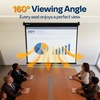 image:imageVIVOHOME 72 Inch 169 Pull Down Projector Screen White  Manual Retractable 4K Projection Screen for Home Theater Roll Up ALR Movie Screen for Ceiling and Wall MountBlack