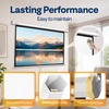 image:imageVIVOHOME 72 Inch 169 Pull Down Projector Screen White  Manual Retractable 4K Projection Screen for Home Theater Roll Up ALR Movie Screen for Ceiling and Wall MountWhite