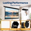 image:imageVIVOHOME 72 Inch 169 Pull Down Projector Screen White  Manual Retractable 4K Projection Screen for Home Theater Roll Up ALR Movie Screen for Ceiling and Wall MountBlack