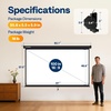 image:imageVIVOHOME 72 Inch 169 Pull Down Projector Screen White  Manual Retractable 4K Projection Screen for Home Theater Roll Up ALR Movie Screen for Ceiling and Wall MountBlack