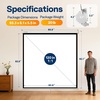 image:imageVIVOHOME 72 Inch 169 Pull Down Projector Screen White  Manual Retractable 4K Projection Screen for Home Theater Roll Up ALR Movie Screen for Ceiling and Wall MountWhite