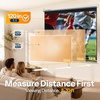 image:imageVIVOHOME 72 Inch 169 Pull Down Projector Screen White  Manual Retractable 4K Projection Screen for Home Theater Roll Up ALR Movie Screen for Ceiling and Wall MountWhite