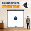 image:imageVIVOHOME 72 Inch 169 Pull Down Projector Screen White  Manual Retractable 4K Projection Screen for Home Theater Roll Up ALR Movie Screen for Ceiling and Wall MountBlack