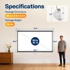 image:imageVIVOHOME 72 Inch 169 Pull Down Projector Screen White  Manual Retractable 4K Projection Screen for Home Theater Roll Up ALR Movie Screen for Ceiling and Wall MountWhite