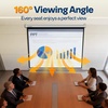 image:imageVIVOHOME 72 Inch 169 Pull Down Projector Screen White  Manual Retractable 4K Projection Screen for Home Theater Roll Up ALR Movie Screen for Ceiling and Wall MountWhite