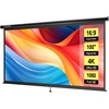 image:imageVIVOHOME 72 Inch 169 Pull Down Projector Screen White  Manual Retractable 4K Projection Screen for Home Theater Roll Up ALR Movie Screen for Ceiling and Wall MountBlack