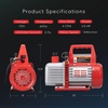 image:imageVIVOHOME 13 HP 45CFM 1 Stage HVAC Vacuum Pump and 4 Way AC Manifold Gauge  110V AC Vacuum Pump Kit with Leak Detector 5ft Hoses for R134a R12 R22 R502 R410a Air Conditioning Refrigeration Rechargingred