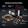 image:imageVIVOHOME 13 HP 45CFM 1 Stage HVAC Vacuum Pump and 4 Way AC Manifold Gauge  110V AC Vacuum Pump Kit with Leak Detector 5ft Hoses for R134a R12 R22 R502 R410a Air Conditioning Refrigeration Rechargingblack