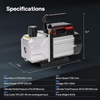 image:imageVIVOHOME 13 HP 45CFM 1 Stage HVAC Vacuum Pump and 4 Way AC Manifold Gauge  110V AC Vacuum Pump Kit with Leak Detector 5ft Hoses for R134a R12 R22 R502 R410a Air Conditioning Refrigeration Rechargingblack