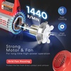 image:imageVIVOHOME 13 HP 45CFM 1 Stage HVAC Vacuum Pump and 4 Way AC Manifold Gauge  110V AC Vacuum Pump Kit with Leak Detector 5ft Hoses for R134a R12 R22 R502 R410a Air Conditioning Refrigeration Rechargingred