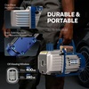 image:imageVIVOHOME 13 HP 45CFM 1 Stage HVAC Vacuum Pump and 4 Way AC Manifold Gauge  110V AC Vacuum Pump Kit with Leak Detector 5ft Hoses for R134a R12 R22 R502 R410a Air Conditioning Refrigeration Rechargingblue